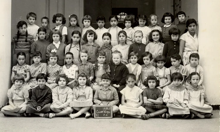 Classe CE1-CE2 à l'école de la Colonne Voirol, 1959