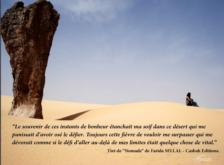 Farida Sellal et le Nomade — portrait dans le désert