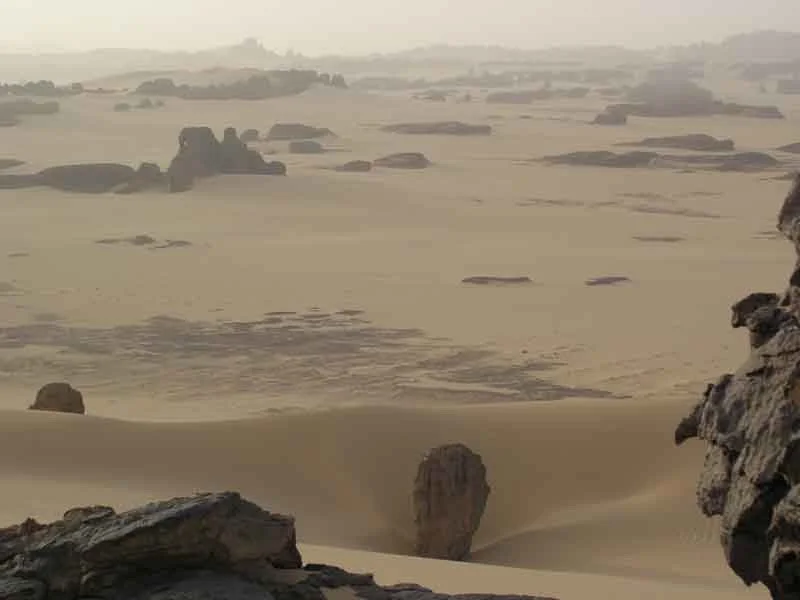 Paysage désertique du Sahara algérien